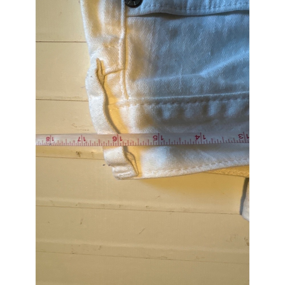 True Religion Johnny Jeans Womens 30 White Distressed Straight Leg USA - Picture 6 of 10